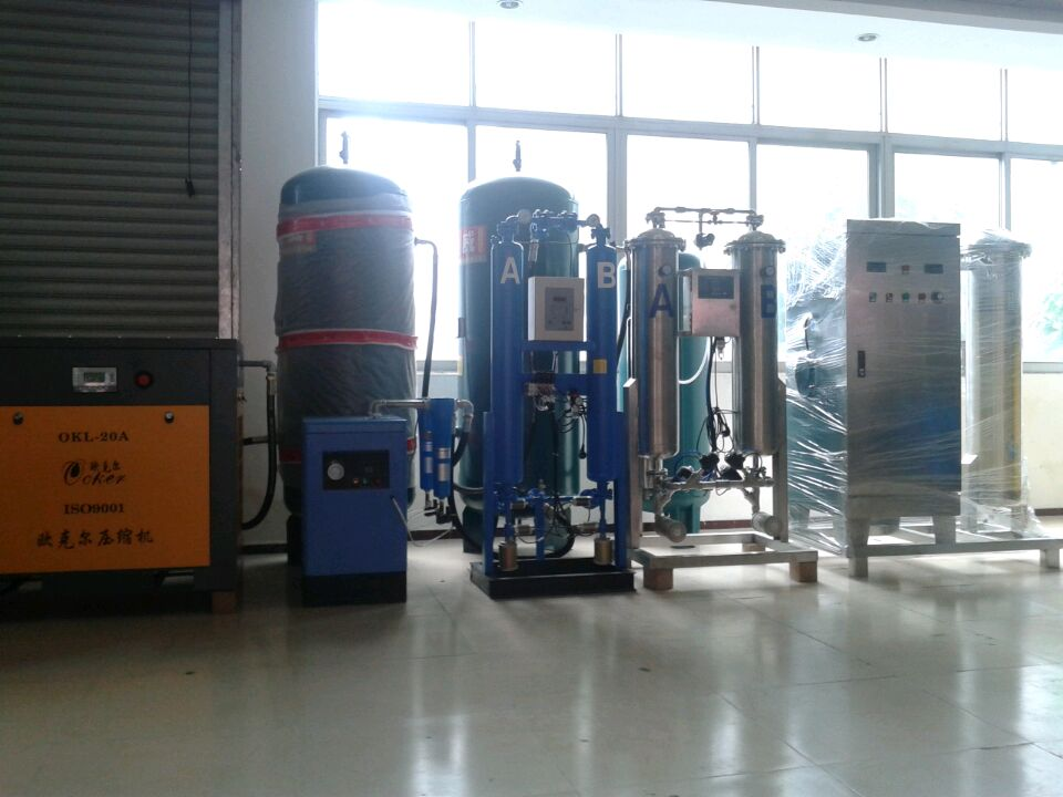 2套500克氧氣源臭氧發生器印染廢水氧化脫色